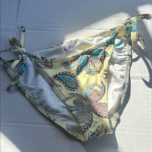 For bundles only - Freya swim bikini bottom string Yellow / Blue paisley XS
